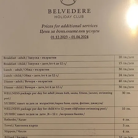 в Belvedere Apartmán Bansko